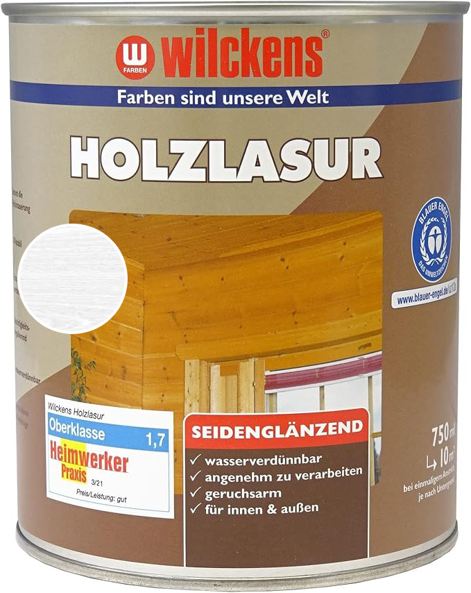 Wilckens Holzlasur Weiß 750ml