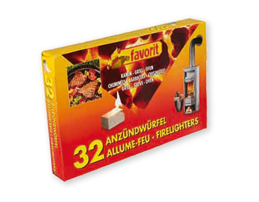 Favorit Anzündwürfel, 32 weiße Würfel