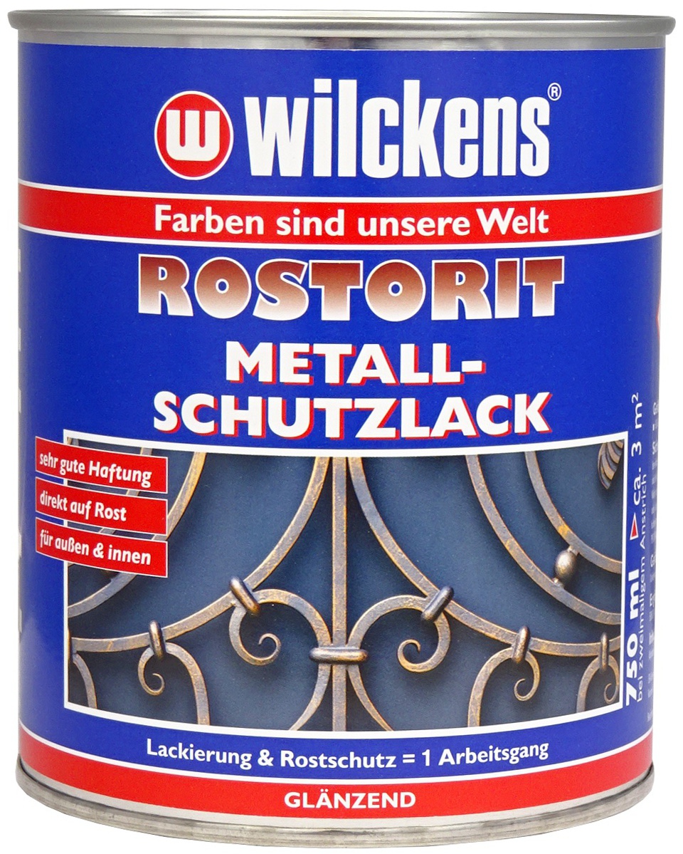 Rostorit Metallschutzlack, Moosgrün RAL 6005 von Wilckens, glänzend, 0,75 l