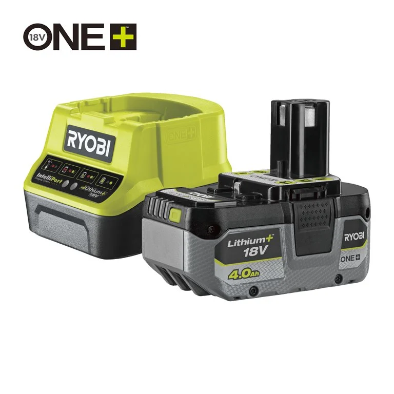 RYOBI 18 V ONE+ Akku-Starter-Set, Performance, inkl. 1 x 18 V 4,0 Ah Lithium+ Akku und Schnellladegerät