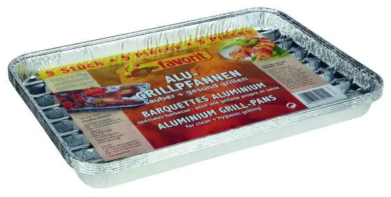 FAVORIT Alu-Grillpfannen eckig, 5 Stück