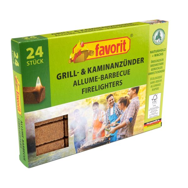 Favorit Anzünder aus Naturholz 24er