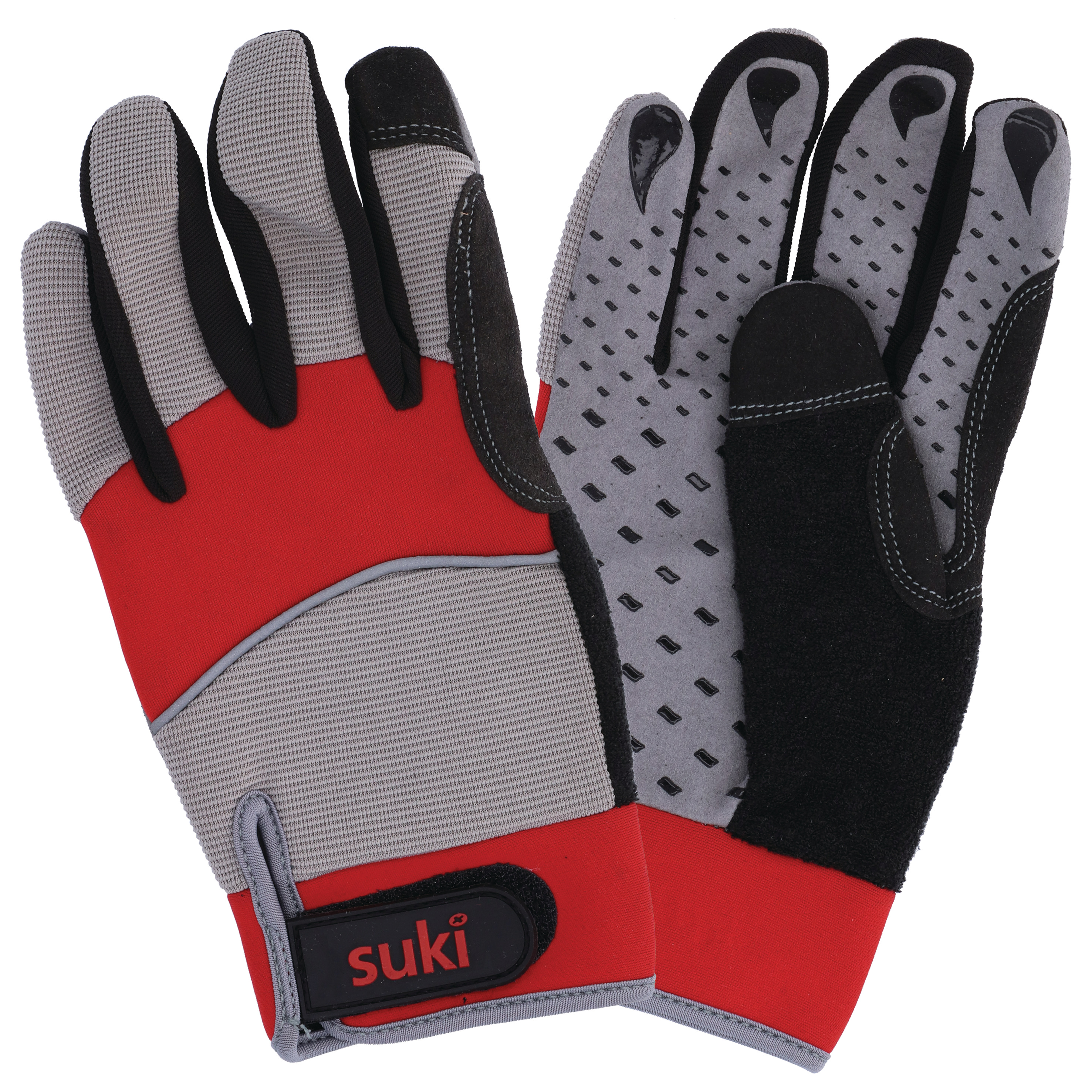 Handschuhe, Spandex, Silikon,Klett,Gr. 8 - suki