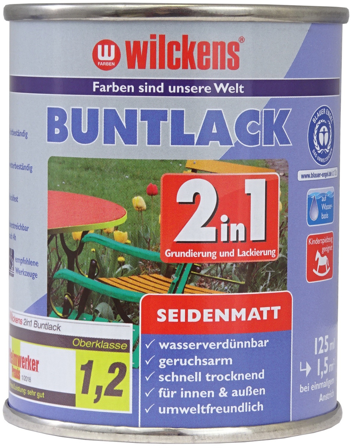 Buntlack 2in1 seidenmatt 125ml Wilckens