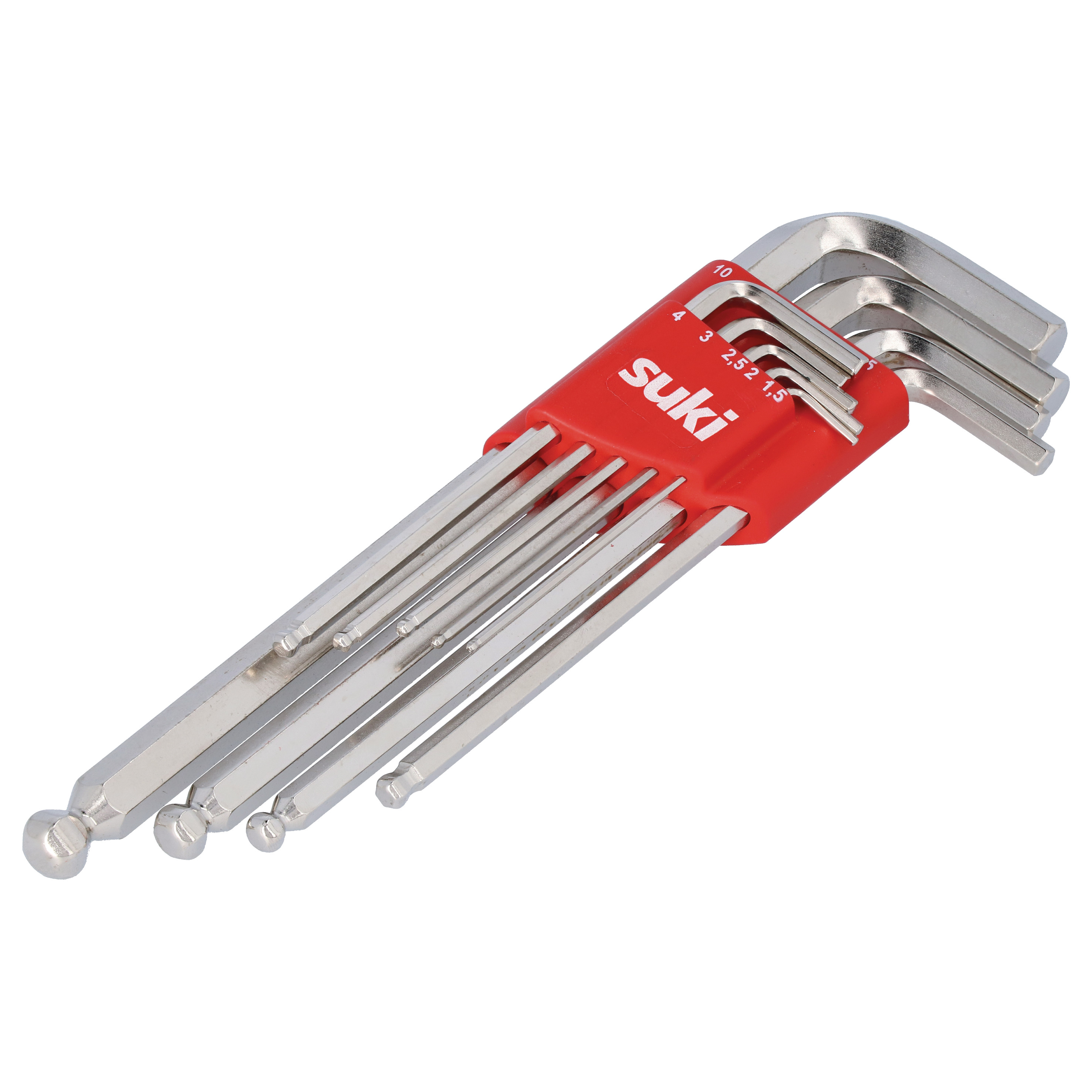 ISK-Stiftschlüssel Satz 9 teilig, 1,5-10mm, Kugel - suki